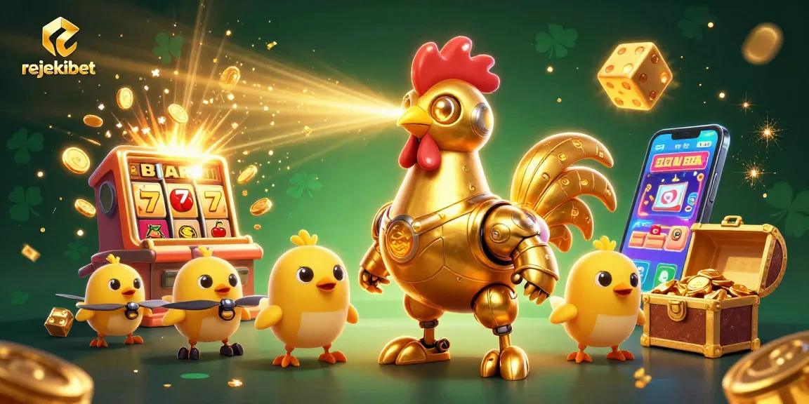 Engage with rejekibet, showcasing a vibrant 3D slot scene full of jackpots, exciting characters, and immersive gaming elements.