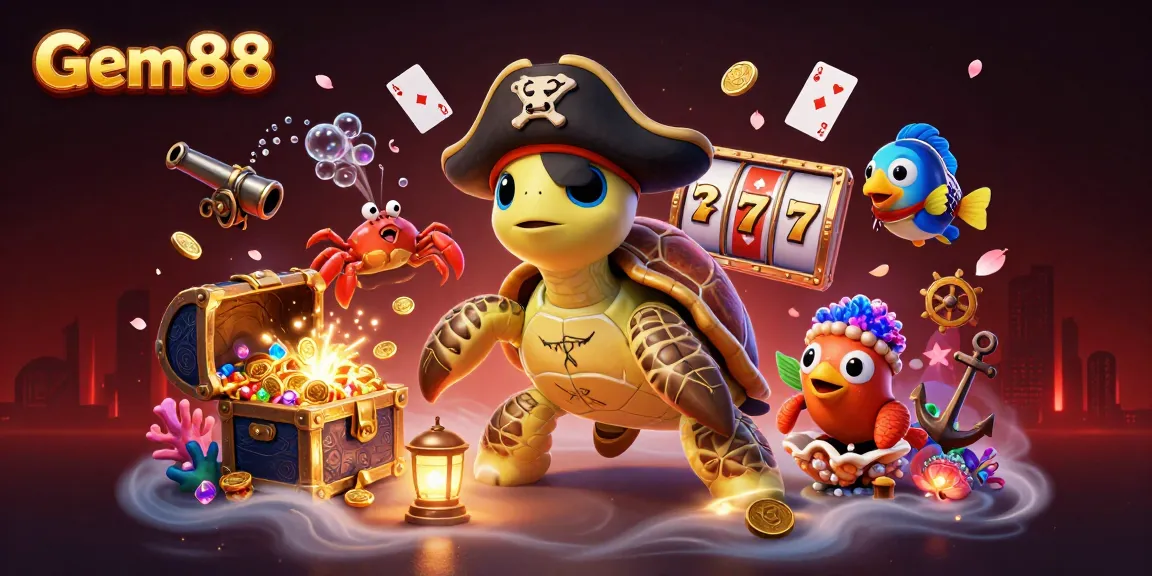 Experience the excitement of Gem88 with vibrant characters and thrilling casino visuals.