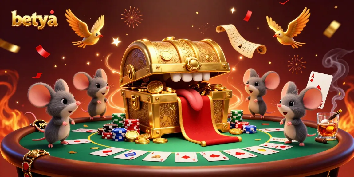 Engage in thrilling gameplay with betya using vibrant poker and treasure elements.
