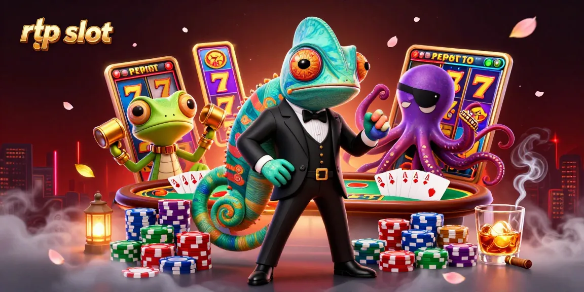 Engaging scene featuring a vibrant rtp slot with colorful reels and playful characters illustrating casino action.