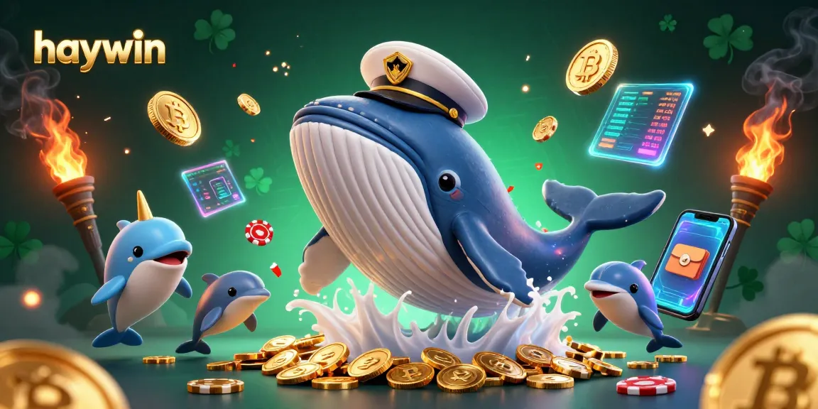 Spin the reels at Haywin, a vibrant scene showcasing gambling elements and playful dolphins.