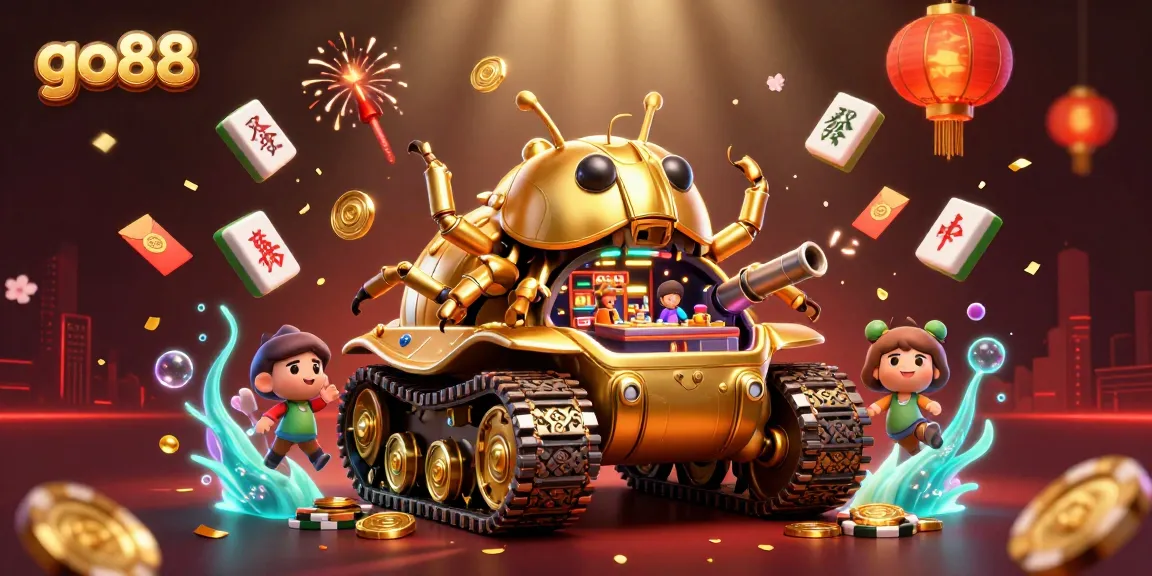 Experience go88 through a vibrant 3D casino scene full of exciting game elements and celebratory visuals.