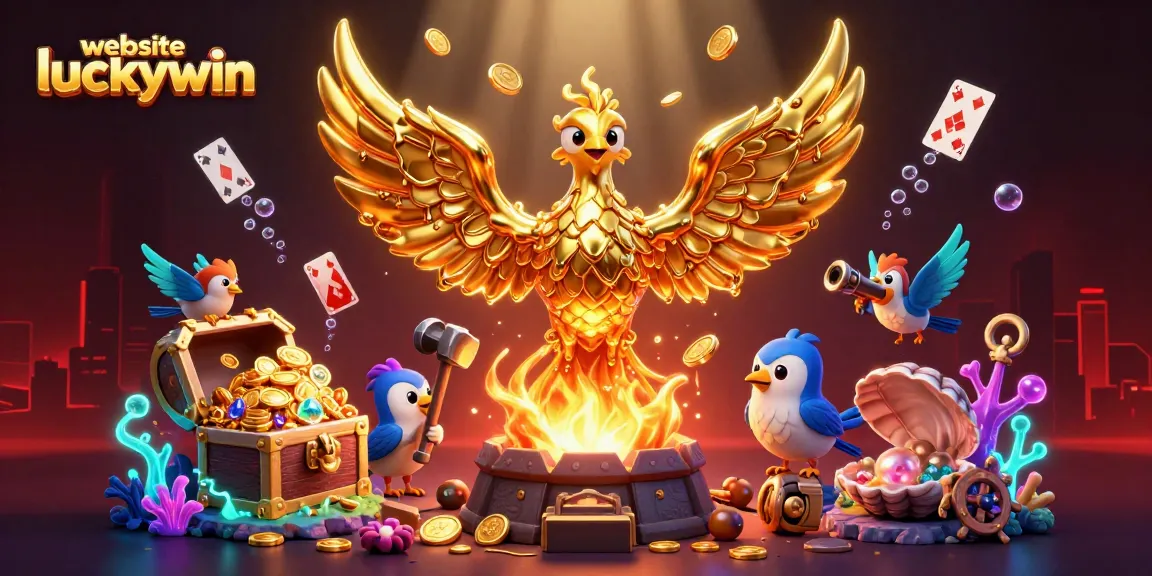 Experience thrilling wins on website luckywin with molten gold phoenix and vibrant casino elements.