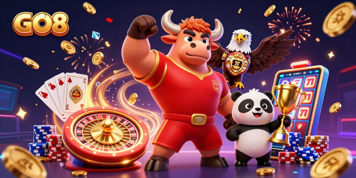 Experience thrilling wins at GO8 Casino with exciting games, vibrant characters, and massive jackpots.