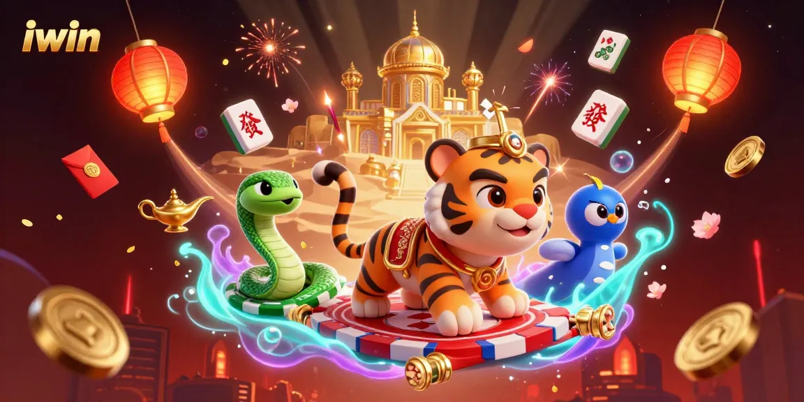 Engage with iwin's vibrant casino adventure featuring a sultan, genie, and mythical treasures.
