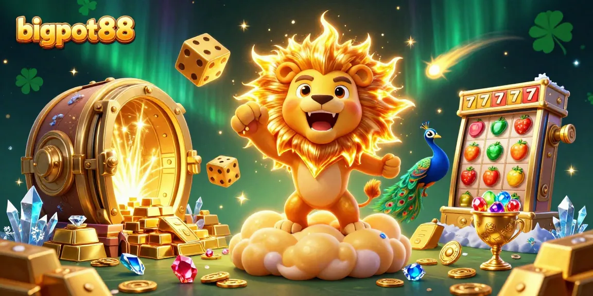 Experience bigpot88 excitement with vivid gaming elements in a dynamic casino scene.