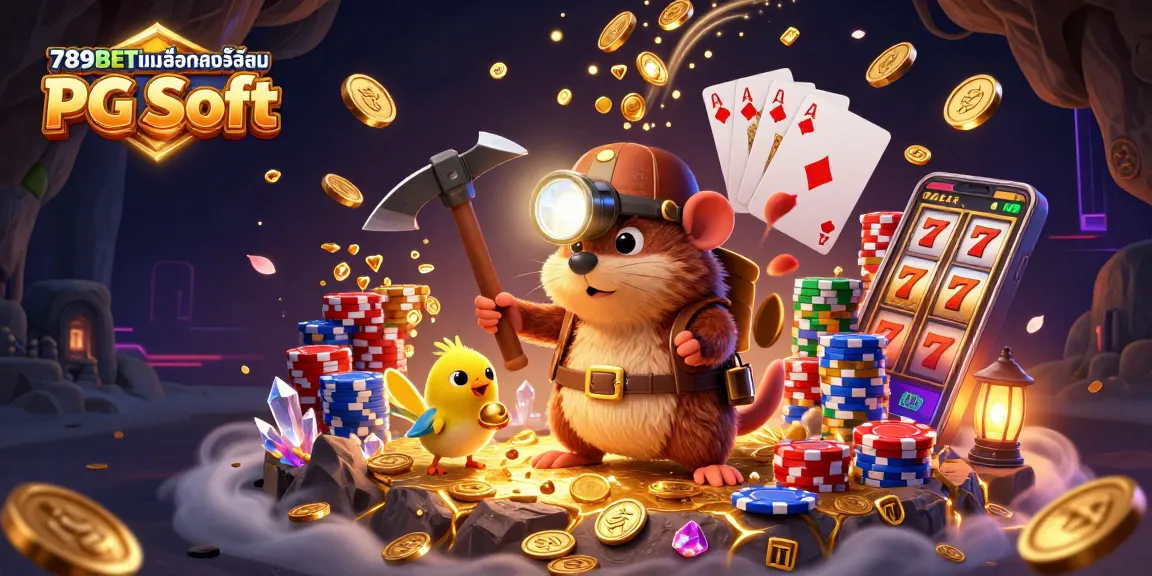 789BETเกมสล็อตยอดนิยม PG Soft นำเสนอภาพการขุดค้นหาสมบัติในถ้ำที่เต็มไปด้วยทองคำและอัญมณี
