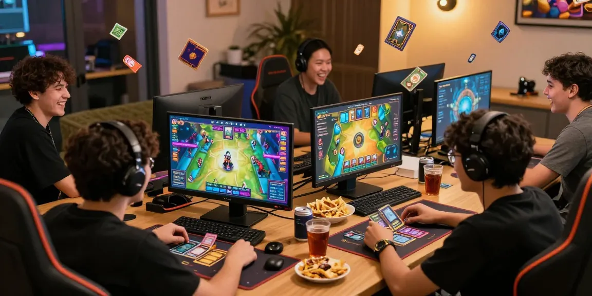Players enjoying sunwin card games online, showcasing vibrant gaming atmosphere.