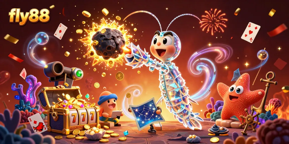 Join the winning adventure with fly88 in a vibrant 3D casino world of gems and excitement.