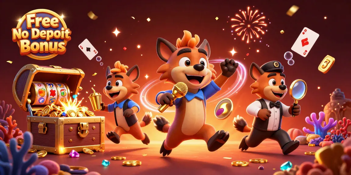 Spin to win with the Free No Deposit Bonus at lively hyena casino entertainment showcasing vibrant games.