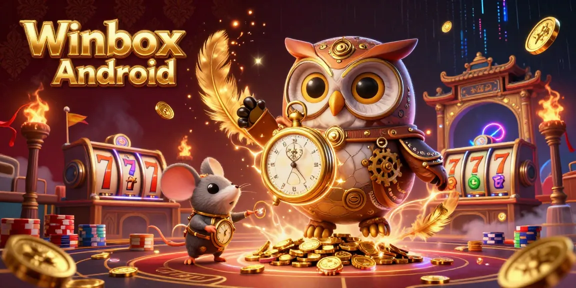 Experience thrilling gameplay with Winbox Android in this vibrant casino scene filled with dynamic elements.