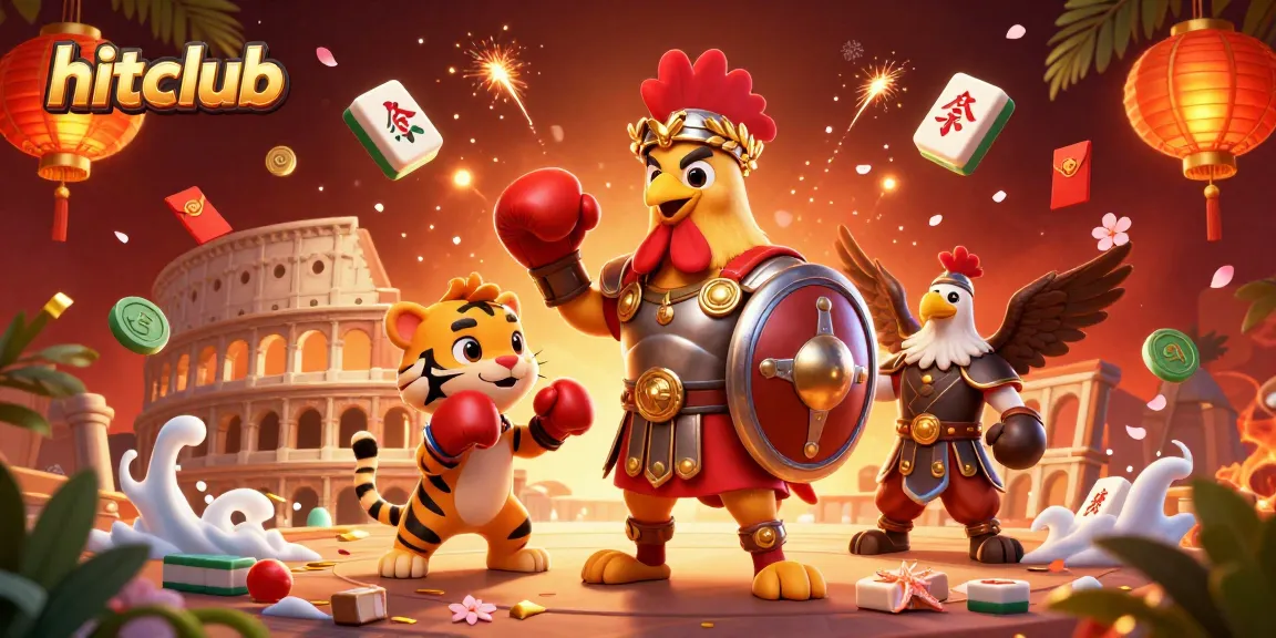 Experience the thrill of hitclub with vibrant casino elements and dynamic characters in an engaging 3D illustration.