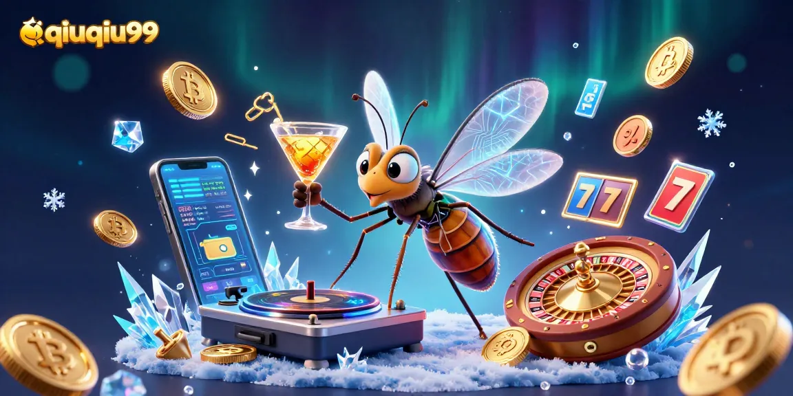 Experience thrilling gaming at qiuqiu99 with a stunning display of casino characters and crypto elements.