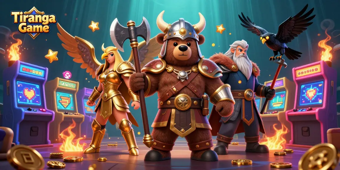 Tiranga Game showcases vibrant arcade games and characters for an immersive online gaming experience.