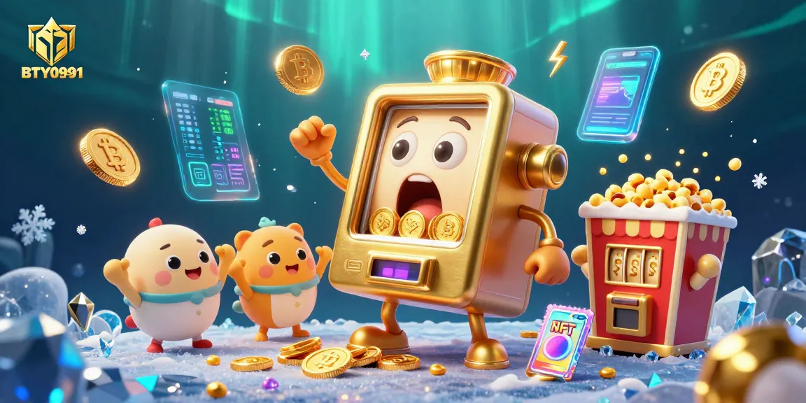 Celebrate big wins at BTY0991 with a vibrant 3D casino illustration showing jackpots and crypto excitement.